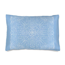 Load image into Gallery viewer, Rousham Blue Silk Pillowcase