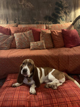 Load image into Gallery viewer, Dog Bed Tartan Rust