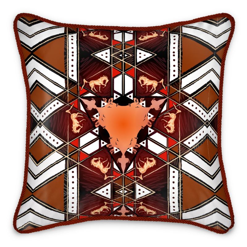 Horse Country Dawn Silk Throw Cushion