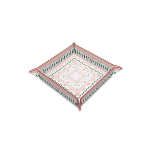 Bronzino Pink Leather Vide Poche Tray