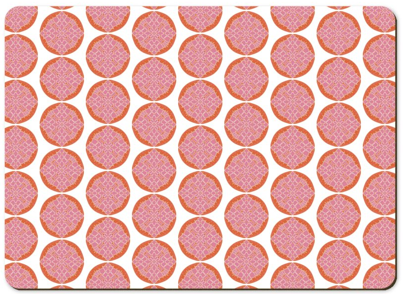 2 Placemats Pink Mosaic