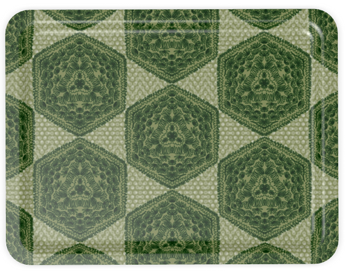 Grand Plateau Hexagone Vert