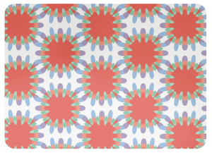 2  Placemats Splash White/Red