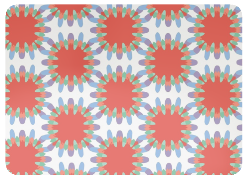 2  Placemats Splash White/Red