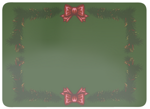 2 Placemats Christmas wreath